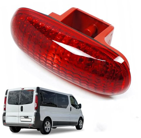 HEBERUCK Dritte Bremsleuchte für Trafic II, Rote Linse Rot LED Hintere Hochstandsbremsleuchte, Automotive hohe Bremsleuchte für Master04-06 Opel Movano 01, 8200209522