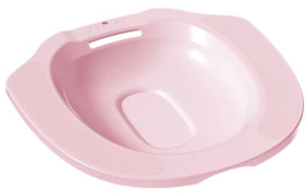 Oshhni Sitz Bath for Toilet Seat Reusable Toilet Tub, Anti Overflow for Elderly, Pink