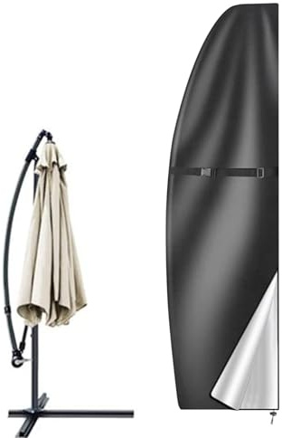 Rrlihjgu Fundas Para Sombrilla De Terraza, Funda Resistente a la Decoloración para Sombrilla Offset de Exterior, Funda Estilo Banana En Tela Oxford Para Piscina Terraza Cubierta Balcón Jardín