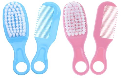 GARIOUANS 2 Set Babymassageborstar För Hår Babyflickor Hårborste För Nyfödda Hårborste För Nyfödda För Babyhårkam Nyfödd Babyborste Och Spädbarnsvård Pp