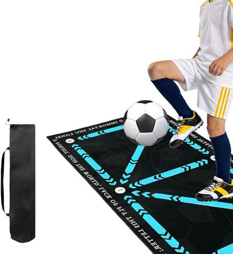 Flintronic Fotbollsmatta, 60 x 90 cm, halkfri, tyst fotbollsmatta, träning, barn, fotboll, träningsmatta, halkfri kickmatta, fotbollsmatta, stötdämpande träningsmatta