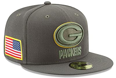 New Era 59Fifty Cap - Salute to Service Green Bay Packers Oliv, Gr. 7 1/8 - (56,8cm)
