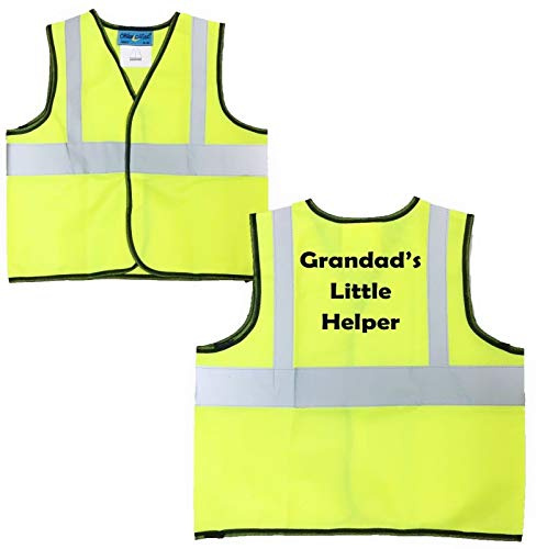 Childrens High Visibility Vests Waistcoat Jacket Hi Vis Safety Grandad 3-9 Years (3-5 Years Child)