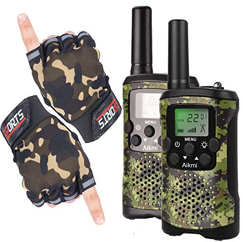 Kids Walkie Talkies Boy Toys - Gifts for Children Over 4 years old 8 Channel 2 Way Radio 3 KM Long Range Fit Outdoor Adventure Game Camp Hunt Trip Girls Boys Birthday Gifts Toys aged 5-13