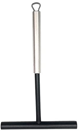 DOITOOL Baking Stainless Wooden Maker Eggs Supplies Flat to Professional Roti Practical Making Tools Shells Home Crepes Turner Pizza Pan Round- Dough Silicone Fit Creipe Crepe Maker