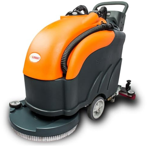 22 Walk-Behind Commercial Floor Scrubber Dryer, 13.2/14.5-Gal Dual Tanks, 3.5-Hour Fast Charging, Up to 5 Hours Runtime, 31 Squeegee, Cordless Hard Floor Cleaner
