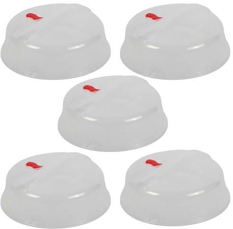 Jolie Max (Set of 5) Microwave Plate Cover 26 cm - BPA Free & Dishwasher Safe Microwave Cover with Steam Vents, Splatter Guard for Food, Ideal for Microwave Cooking – 26 x 26 x 7 cm