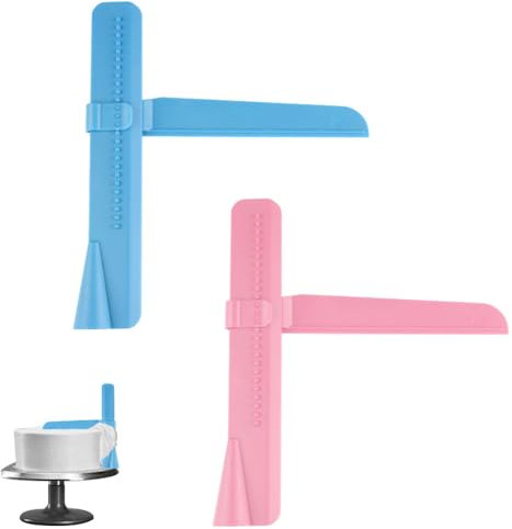 KOZOY 2 Pièces Racloir Gateau, 23,5 x 4,5 cm Grattoir à Gâteau pour Plateau Tournant Patisserie et Fondant, Ustensiles à Pâtisserie Accessoire pour Crème, Gâteau, Pâtisserie, Décoration DIY