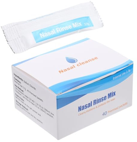 Ipetboom 40 Paquetes Sal Para Lavado Nasal Solución Salina De Reemplazo Paquetes De Sal Para Enjuague Nasal Para Uso Diario De Mezcla