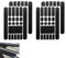 WLICCHS Pack of 4 Bicycle Frame Protective Film Carbon Stickers - Protective Film for Frame, Chain Stays, MTB, E-Bike (Paint Protection, Scratch-Resistant)