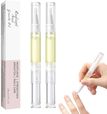 Nail Care Pen, aceite para el crecimiento de las uñas, lápiz para el cuidado de las uñas, aceite para cutículas hidratante, fortalecimiento y blanqueamiento de uñas (2 unidades)