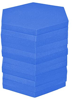 Confezione da 12 pannelli fonoassorbenti in schiuma ad alta densità, a cuneo, a prova di assorbimento acustico, per pareti e soffitti