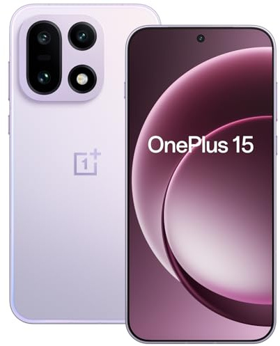 OnePlus 15 Smartphone à tri-Puce AI avec Snapdragon 8 Elite Gen5, écran 6,78 165Hz, Batterie 7300mAh et Triple Appareil Photo 50MP, 16Go RAM+512Go Stockage, Ultra Violet – Garantie prolongée 3 Ans