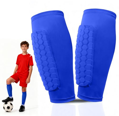 Espinilleras Futbol Niño,Espinilleras de Futbol para Niño Adultos,Transpirables & Antideslizantes, Espinilleras Niños, Jóvenes y Adultos, Espinilleras Ergonómicas, Protección Total,S