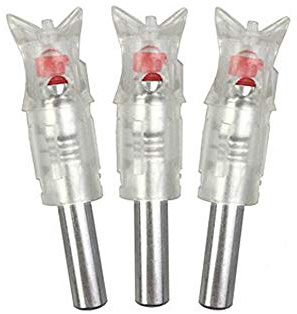 ZSHJG 3pcs LED Freccia Nock Automaticamente Lighted Nocks per Balestra Illuminate Frecce Nock Cocche per ID 0.297-0.302 Freccia di Balestra (Rosso)