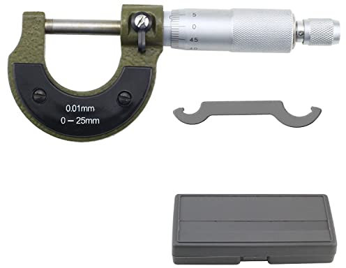 ZDNT Micrómetro Exterior 0-25 mm Micrómetro Digital Micrómetro de 0,01 mm Herramienta de medición y distribución Micrómetro 0-25mm Alta Precisión para Medición Externa