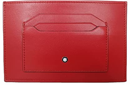 Montblanc Kartenetui 6cc aus Leder in der Farbe Rot, Maße: 15cm x 10cm x 0,5cm, 129909