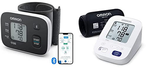 OMRON RS3 Intelli IT Automatic Wrist Blood Pressure Monitor & X3 Comfort Automatic Upper Arm Blood Pressure Monitor for Home use, clinically validated