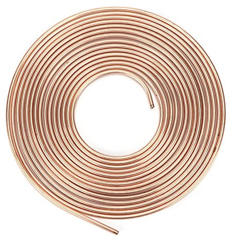 Bremsleitung Kupfer Nickel Bremsrohr flexibles Rohr Rolle 3/16 Zoll kupferbeschichtetes Bremsleitungsrohr für Hydraulischen Bremssystemen Kraftstoffsystemen Getriebesystemen