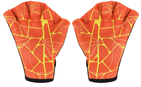 PATIKIL Gants aquatiques de natation, gants de natation palmés imprimés résistants à l'eau, accessoires d'entraînement pour la natation et la plongée
