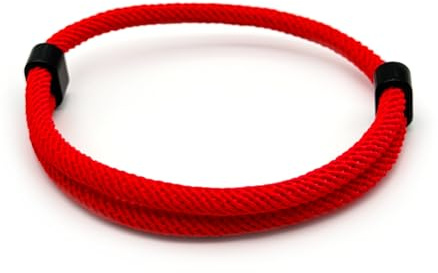 Pulsera de paracord hecha de cuerda de vela | Correa de nailon para surfista marinero | Pulsera sencilla y discreta para uso diario, exterior y ocio (Rojo)
