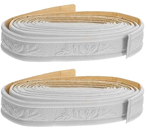 jojofuny 2 Rollos De Papel Tapiz Autoadhesivo Con Bordes De Pared Para Pelar Y Pegar Pegatinas De Papel Tapiz Con Patrón 3D Para Pared De Y Cocina