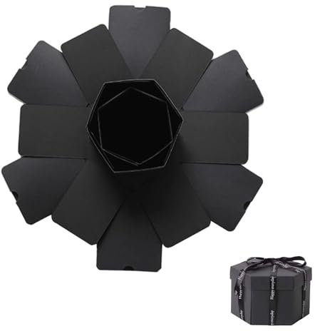 Guyode Explosion Box, Creativo DIY Caja Sorpresa, Caja Explosiva Regalo, Caja Fotos Photo Álbum Scrapbooking, Caja Sorpresa Explosiva para Boda Aniversario Valentín Cumpleaños Regalo