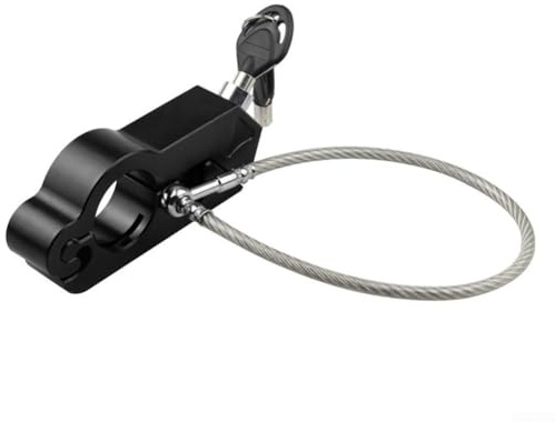 Antivol pour moto usiné CNC - Solution antivol pour sécuriser votre casque (noir)