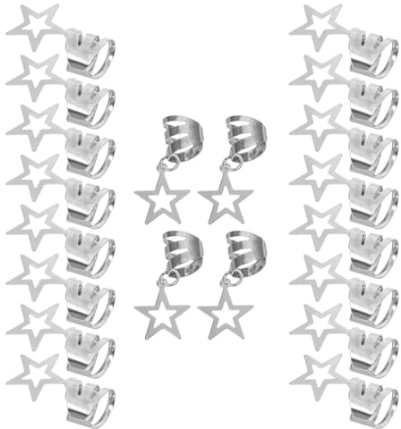 Veemoon 20 Piezas Anillos de Hueca para Cabello Accesorios para Trenzas y Dreadlocks Adornos Elegantes para Mujeres Perfectos para Fiestas y Diy