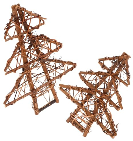 Ciieeo 2pcs Grapevine Wreaths for Crafts for Christmas Decorations DIY Door Wall Decor Lifelike Design for Festive Atmosphere