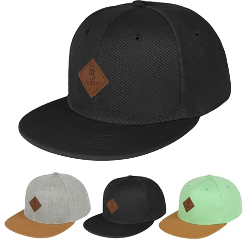 BSBUY Unisex Basecap Farbblock Cap Baseballcap Hut Herren Einstellbare Kappe Sommer Mütze Caps Baseballkappe Sonnenhüte Baseballkappe Hüte Baseballmütze Damen Schirmmütze für Outdoor Running A-Schwarz