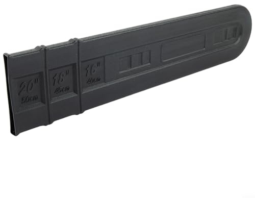 Copertura per motosega da 50,8 cm, protezione per motoseghe a gas/elettriche, manicotto guida in plastica resistente con vestibilità sicura, colore nero
