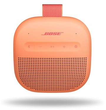 Bose SoundLink Micro Portable Bluetooth Speaker (2nd Gen), Wireless Outdoor Speaker, Up to 12 Hours Battery Life, Waterproof and Dustproof, Sunset Peach - Limited Edition Color