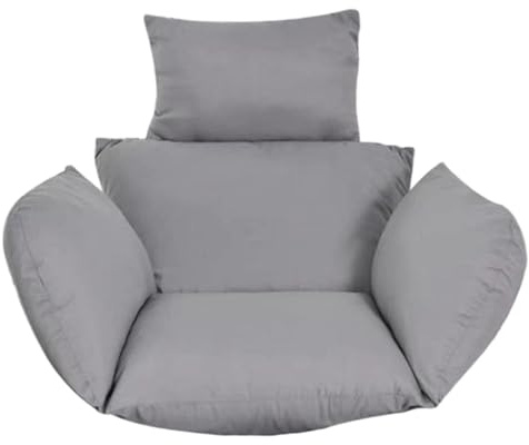 Xdyyjrasa Cotton Stuffed Polyester Egg Chair Cushion Replacement – Water & Sun Resistant Hanging Seat Pad for Indoor Outdoor