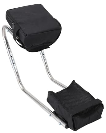 Ginocchio per Giardino, Panca Ergonomica in Ginocchio in Acciaio Inossidabile, Strumento da Giardinaggio Multiuso per Piantare, Diserbo e attività all'aperto, Riduce la Pressione del con
