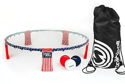 Spikeball Original, Roundnet Game, Includes 3-Balls, Carrying Bag, and Rule Book, Stars and Stripes Edition