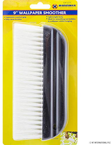 Wallpaper Smoother Pasting Brush - 9 Bristles Paste, Decorating Tool | Hanging Diy, 9 Inch | Paper Hanging Brush, Soft Wallpaper Smoothing | Remove Creases Non Abrasive
