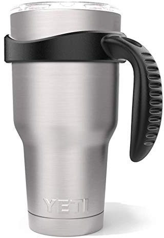 ALAFAT Tumbler Handle for 30 oz Yeti Rambler Cooler Cup, Rtic Mug, Sic, Ozark Trail Grip and more Tumbler Mugs - BPA FREE (Black-CUP NOT INCLUDE)