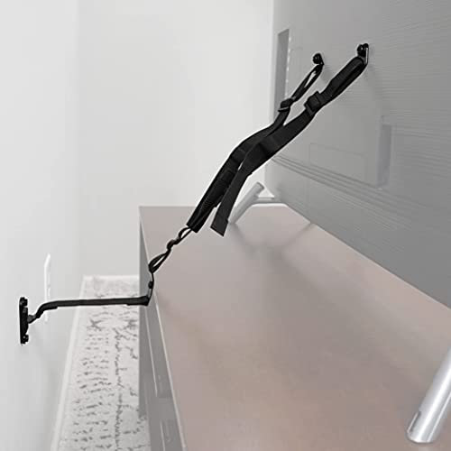 ECHOGEAR TV Safety Straps for Flat Screens - Anchor TVs Up to 90 to Furniture Or The Wall - Pre-Assembled Anti-Tip Strap Includes All Hardware for Baby Proofing Your TV
