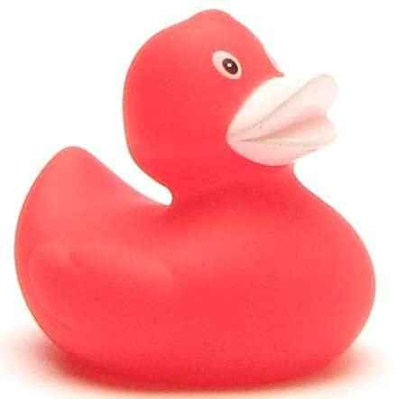 Duckshop Paperella da bagno Melanie rossa I cigolii I L 8 cm