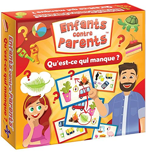 KANGUR Qu'est dès 5, Jeu de société, Jeu éducatif, Kartenspiel v. FR | Qui Manque? Enfants Contre Parents Mémoire Ans Cartes Réflexion pour Enfants et Adultes