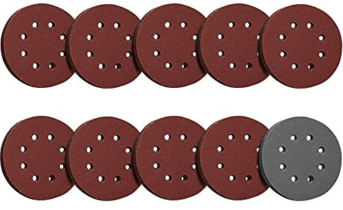 125mm Sanding Discs Pads Hook and Loop 100Pcs 80/180/240/400/800/1000/1200/1500/2000/3000 Mixed Grit, 8-Holes Round Sanding Disc Assortment for Random Orbital Sander