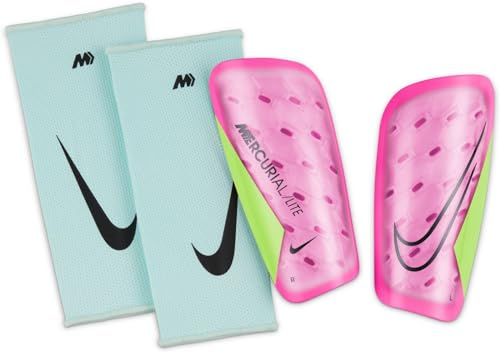 NIKE NK MERC LITE - FA22 Schienbeinschoner Pink Spell/Volt/Gridiron XL
