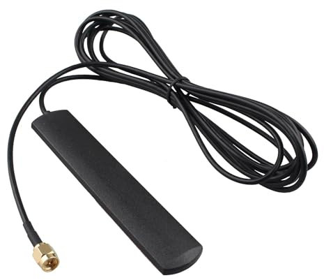 Futheda Antenne GSM 4G LTE Connecteur SMA mâle 8dBi Omnidirectionnelle Support de Verre pour Routeur 2G 3G 4G Wirelees WiFi Dab + Véhicule Radio Téléphone Portable