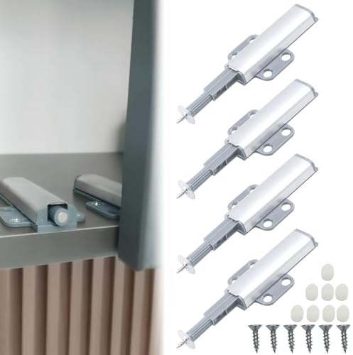 4 stycken tryckdörröppnare, tryck för att öppna dörröppnare, tryck för att öppna, tryckdörröppnare skåpdörr, tryckdörröppnare skåp för IKEA BESTA skåp push to öppna dörrar Tips On