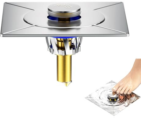 Bonde Douche,Siphon Douche,Filtre Cheveux Douche,Bouchon Douche Anti Odeur Amovible en Acier Inoxydable pour Salles de Bain, Cuisines,Convient Clapet Anti Odeur Douche pour 9,8-10 cm