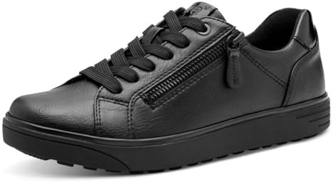 Jana Sneaker da Donna Basse con Cerniera Vegan, Nero (Black), 38 EU