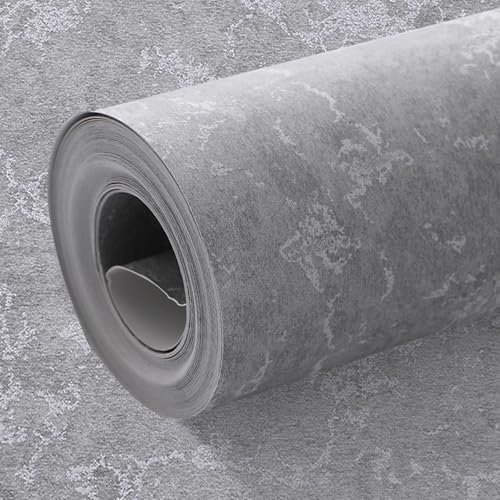 Anttyscar Dark Grey Industrial Concrete Effect Wallpaper Cement Contact Paper Modern Decorative Luxury Metallic Wallpaper with Distressed Pattern Detailing for Living Room, Bedroom, Fireplace,Hallway