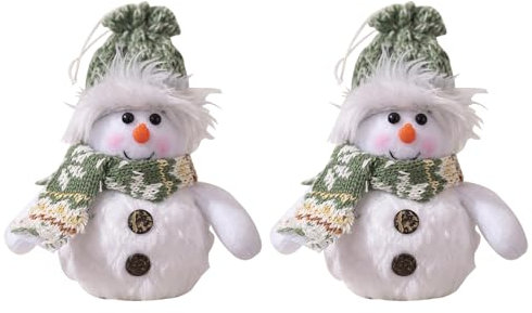 RETUOLWAG Set di 2 pupazzi di neve LED Figure Lampade Con Cappello Lavorato A Maglia Decorazione Stagionale Vacanze Ornamento Per Ufficio Casa