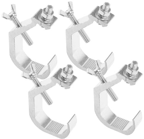 Veemoon 4pcs Aluminum Stage Light Truss Clamps for Moving Head Stage Light Lighting Truss Hooks Dj Hook Clamp for